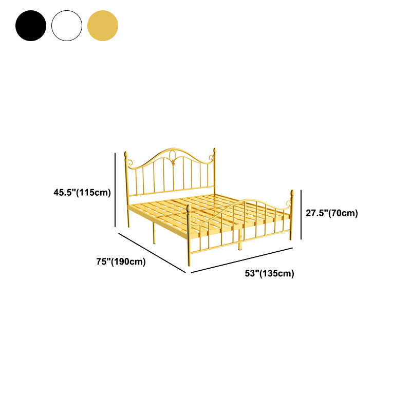 Letto a filo a grigio a griglie a filo a filo contemporaneo con testiera ad arco di metallo