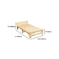 Natural Pine Wood Bed Frame Nordic 21.65" H Folding Bed with Headboard Clearhalo 'Bedroom Furniture' 'Beds' 'furn' 'furn_beds' 'Furniture' 5769958