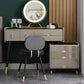 Glam Slate Top Vanity Dressing Table 7 Drawers Vanity Makeup Table Set