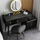 Glam Slate Top Vanity Dressing Table 7 Drawers Vanity Makeup Table Set