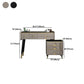 Glam Slate Top Vanity Dressing Table 7 Drawers Vanity Makeup Table Set