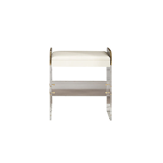 Glam Slate Top -Schminktischhocker Set Massivholz Make -up -Theke