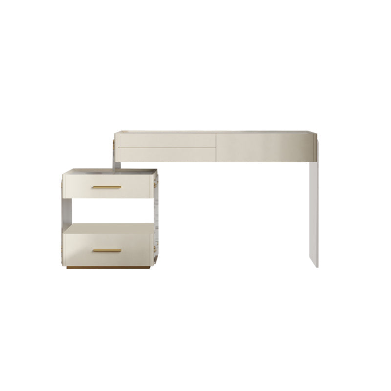 Glam leisteen bovenaankrandtafel Stoel Set massief houten make -upteller