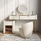Glam Beige Makeup Vanity Desk 4 Drawer Vanity Dressing Table