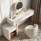 Glam Beige Makeup Vanity Desk 4 Drawer Vanity Dressing Table