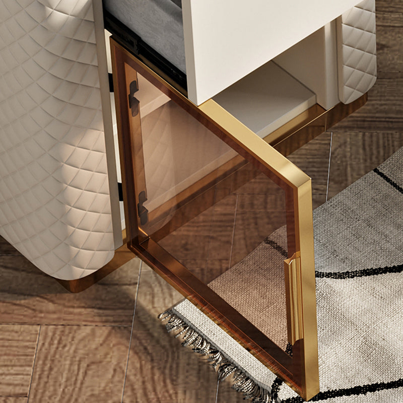 Glam Beige Makeup Vanity Desk 4 Drawer Vanity Dressing Table