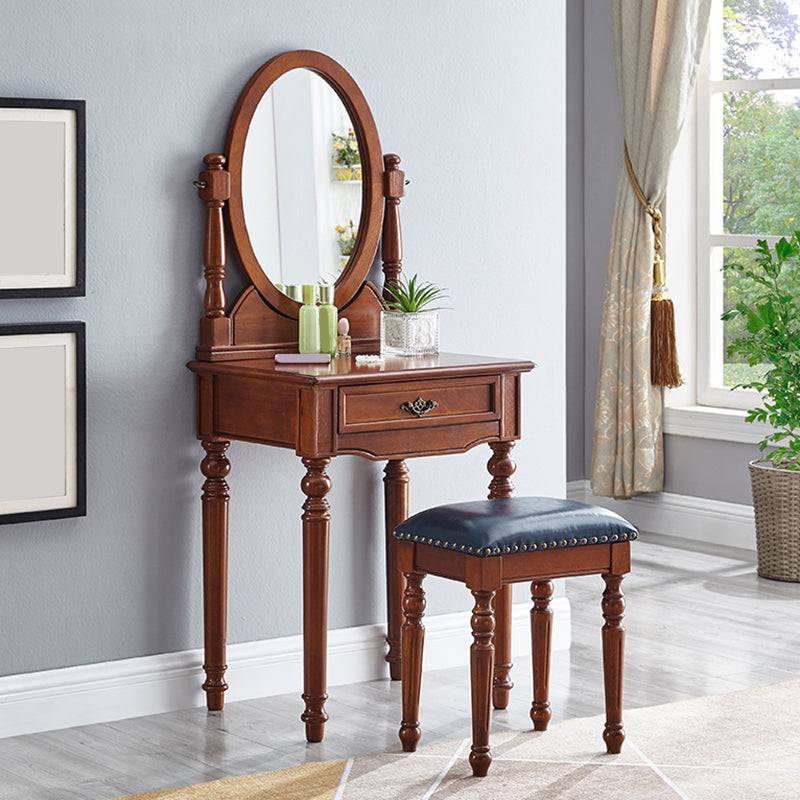 Traditional Vanity Dressing Table Set Solid Wood Make-up Vanity Clearhalo 'Bedroom Furniture' 'furn' 'furn_makeup_vanities' 'Furniture' 'Makeup Vanities' 'makeup_vanities' 5770137