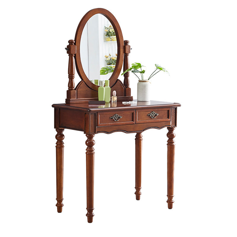 Traditional Vanity Dressing Table Set Solid Wood Make-up Vanity Clearhalo 'Bedroom Furniture' 'furn' 'furn_makeup_vanities' 'Furniture' 'Makeup Vanities' 'makeup_vanities' 5770138