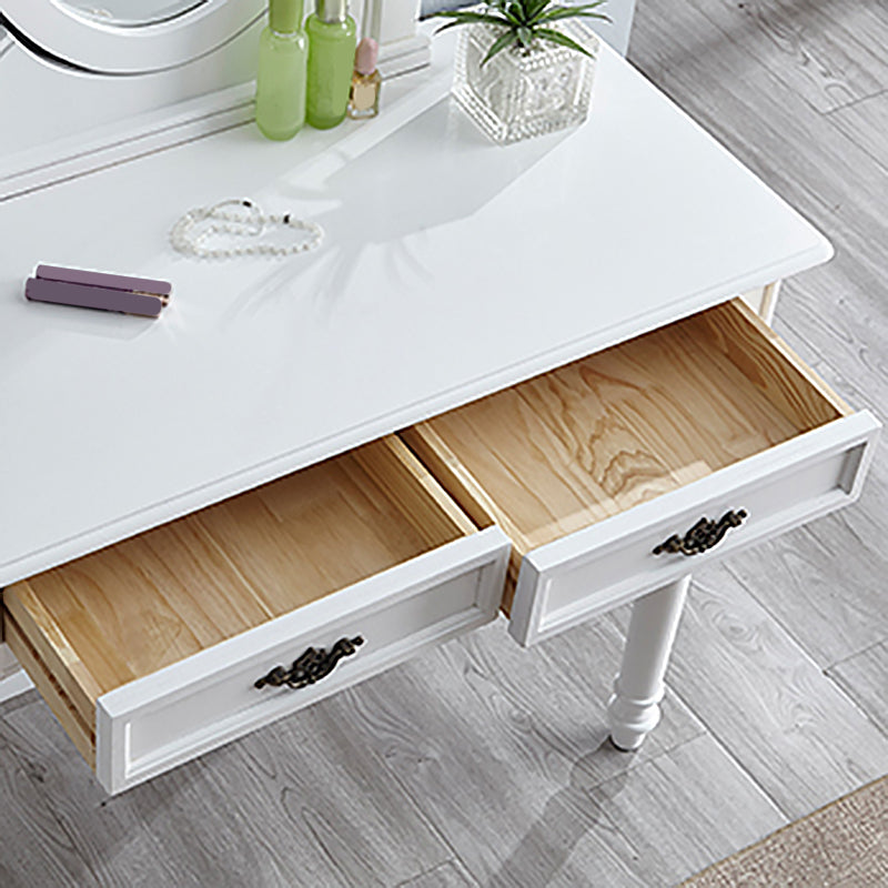 Traditional Vanity Dressing Table Set Solid Wood Make-up Vanity Clearhalo 'Bedroom Furniture' 'furn' 'furn_makeup_vanities' 'Furniture' 'Makeup Vanities' 'makeup_vanities' 5770141