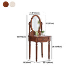 Traditional Vanity Dressing Table Set Solid Wood Make-up Vanity Clearhalo 'Bedroom Furniture' 'furn' 'furn_makeup_vanities' 'Furniture' 'Makeup Vanities' 'makeup_vanities' 5770149