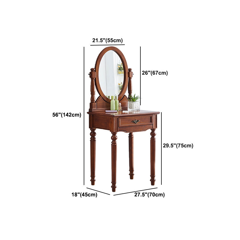 Traditional Vanity Dressing Table Set Solid Wood Make-up Vanity Clearhalo 'Bedroom Furniture' 'furn' 'furn_makeup_vanities' 'Furniture' 'Makeup Vanities' 'makeup_vanities' 5770153
