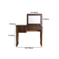 Solid Wood Vanity Dressing Table Traditional Flip-Top Makeup Vanity Desk