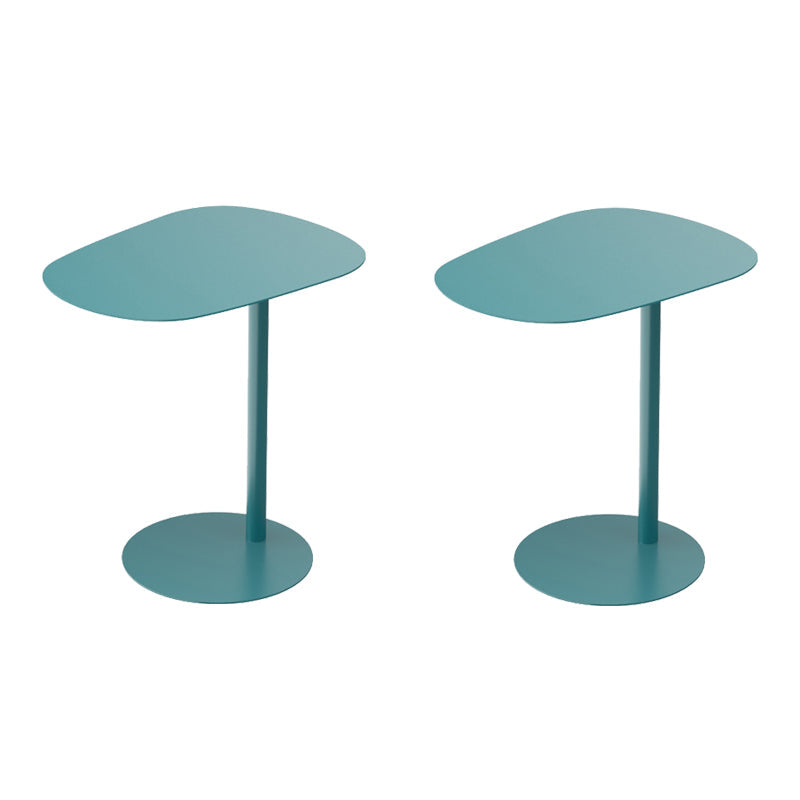Mid-Century Pedestal Sofa Side Accent Table Iron End Slide Table Dark Green 2 Clearhalo 'Coffee & Accent Tables' 'End & Side Tables' 'end_side_tables' 'furn' 'furn_end_side_tables' 'Furniture' 'Living Room Furniture' 5770296