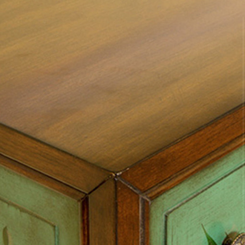 Cassa di accento moderno di metà secolo con cassetti, cassa del rettangolo di legno