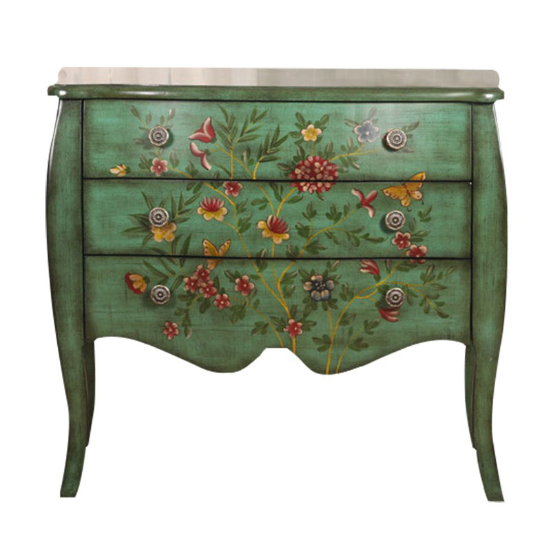 Cassa di accento moderno di metà secolo con cassetti, cassa del rettangolo di legno