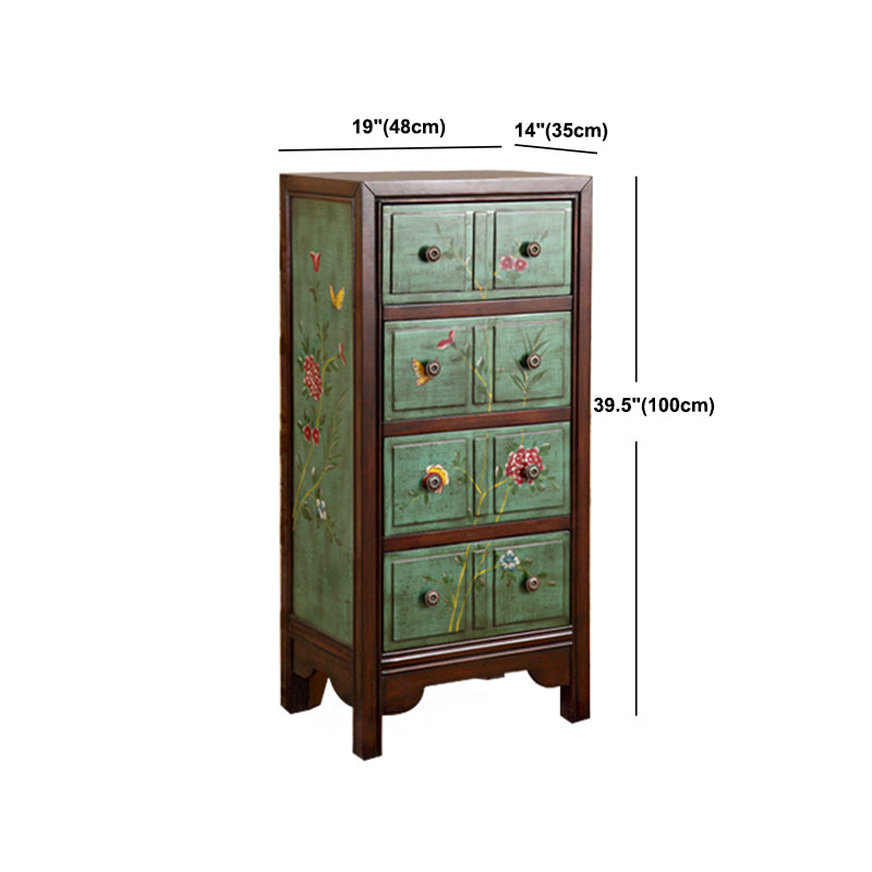 Cassa di accento moderno di metà secolo con cassetti, cassa del rettangolo di legno