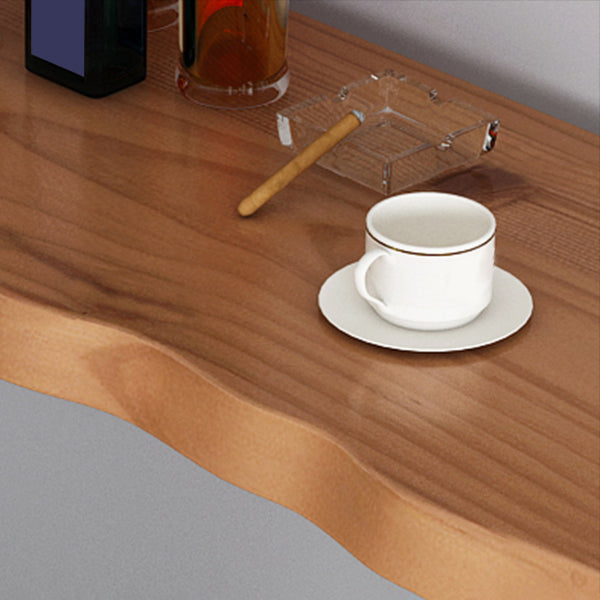 Tavolo da bar per top in legno di pino industriale Tavolo da bistrot rettangolo con doppio piedistallo in nero