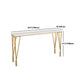 Artificial Marble Top Rectangular Bar Table Luxurious Bistro Table with 4 Legs