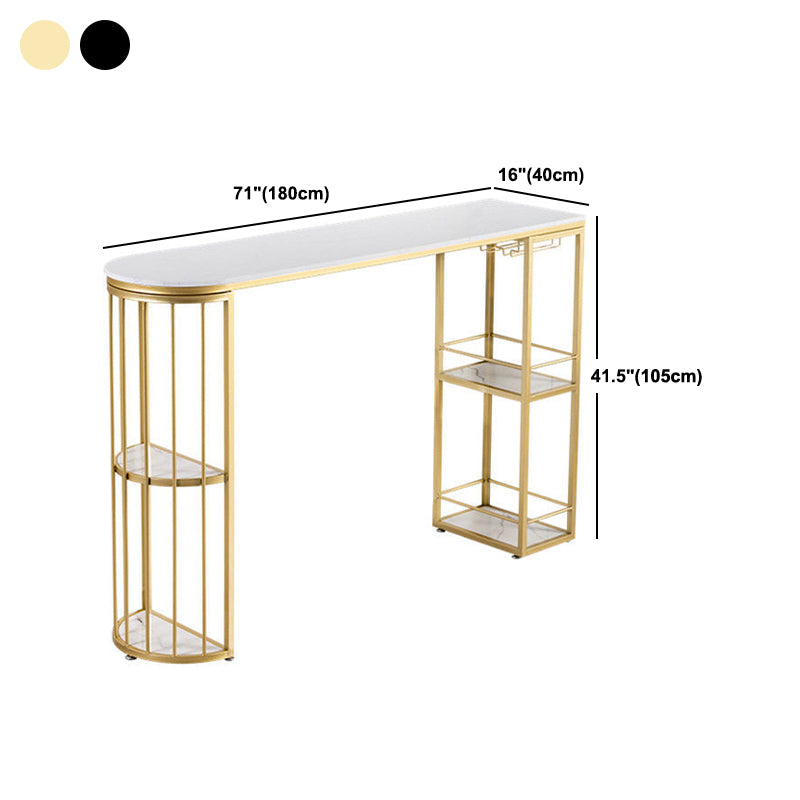 Table de la barre supérieure en marbre spécialisée
