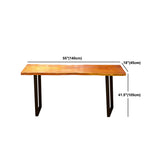 Tavolo da pranzo industriale di bistrot naturale rettangolo in legno massiccio tavolo da pranzo