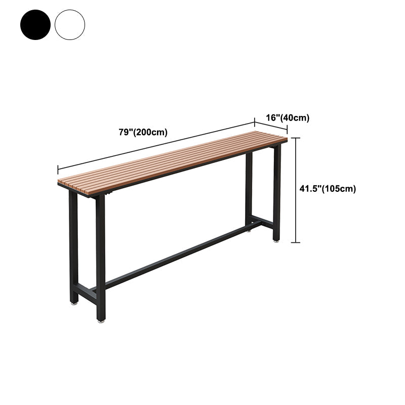 Tavolo da bar in legno in finto marrone tavolo da pub in metallo contemporaneo