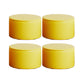 Contemporary Footstool Ottoman PU Leather Upholstered Solid Color Round Ottoman 13"L x 13"W x 8"H Yellow 4 Piece Set Clearhalo 'furn' 'furn_ottomans_poufs' 'Furniture' 'Living Room Furniture' 'Ottomans & Poufs' 'ottomans_poufs' 5770732