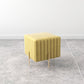 Glam Square Boucle Pouf Plain Velvet Metal Frame Water Resistant Ottoman Footrest