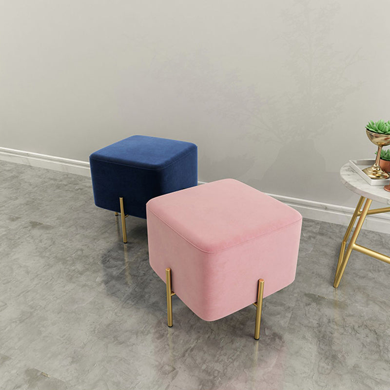 Leisure Velvet Pouf Ottoman Plain Square Water Resistant Ottoman Taverna Clearhalo 'furn' 'furn_ottomans_poufs' 'Furniture' 'Living Room Furniture' 'Ottomans & Poufs' 'ottomans_poufs' 5770891