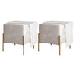 Leisure Velvet Pouf Ottoman Plain Square Water Resistant Ottoman Taverna White 2 Piece Set Clearhalo 'furn' 'furn_ottomans_poufs' 'Furniture' 'Living Room Furniture' 'Ottomans & Poufs' 'ottomans_poufs' 5770902