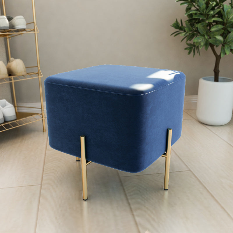 Leisure Velvet Pouf Ottoman Plain Square Water Resistant Ottoman Taverna Royal Blue 1 Piece Clearhalo 'furn' 'furn_ottomans_poufs' 'Furniture' 'Living Room Furniture' 'Ottomans & Poufs' 'ottomans_poufs' 5770906