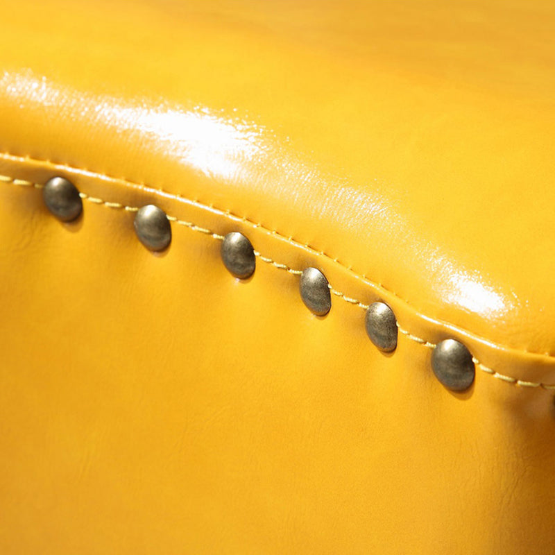 Modern Irregular Leather Ottoman Water Resistant Footstool Ottoman with Nailhead Trim Clearhalo 'furn' 'furn_ottomans_poufs' 'Furniture' 'Living Room Furniture' 'Ottomans & Poufs' 'ottomans_poufs' 5770933