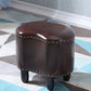 Modern Irregular Leather Ottoman Water Resistant Footstool Ottoman with Nailhead Trim 16.5"L x 12"W x 16"H Coffee 1 Piece Clearhalo 'furn' 'furn_ottomans_poufs' 'Furniture' 'Living Room Furniture' 'Ottomans & Poufs' 'ottomans_poufs' 5770962