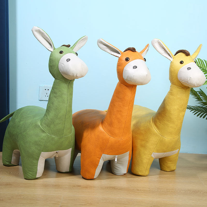 Moderno velluto pouf pouf contrasto colore colore asino sedia a forma di macchia resistente