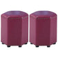 Modern Hexagon Pouf Ottoman Plain Leather Chair Ottoman With Nailhead Trim 13"L x 13"W x 14"H Burgundy 2 Piece Set Clearhalo 'furn' 'furn_ottomans_poufs' 'Furniture' 'Living Room Furniture' 'Ottomans & Poufs' 'ottomans_poufs' 5771148