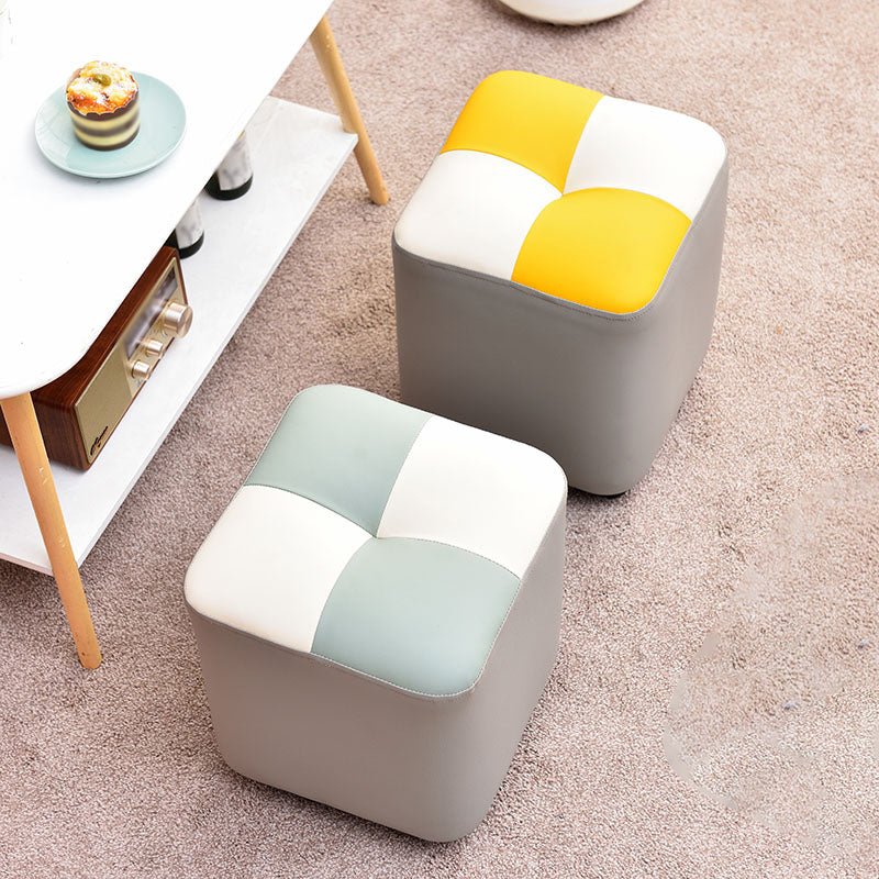 Moderne gele kubus waterbestendig kleurstuk leer binnenkubus