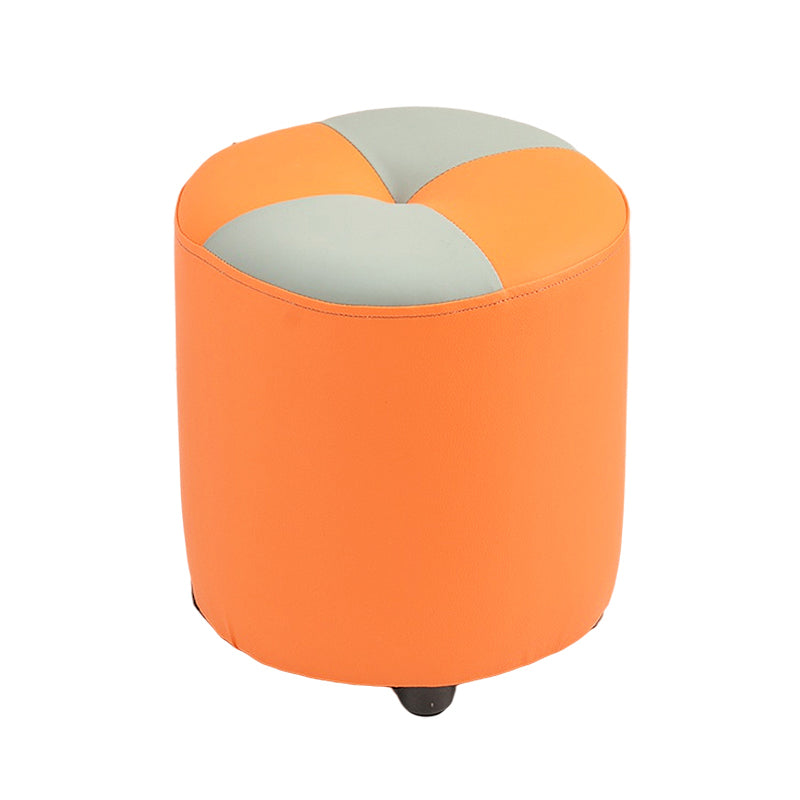 Modern Yellow Cube Water Resistant Color Piece Leather Indoor Cube