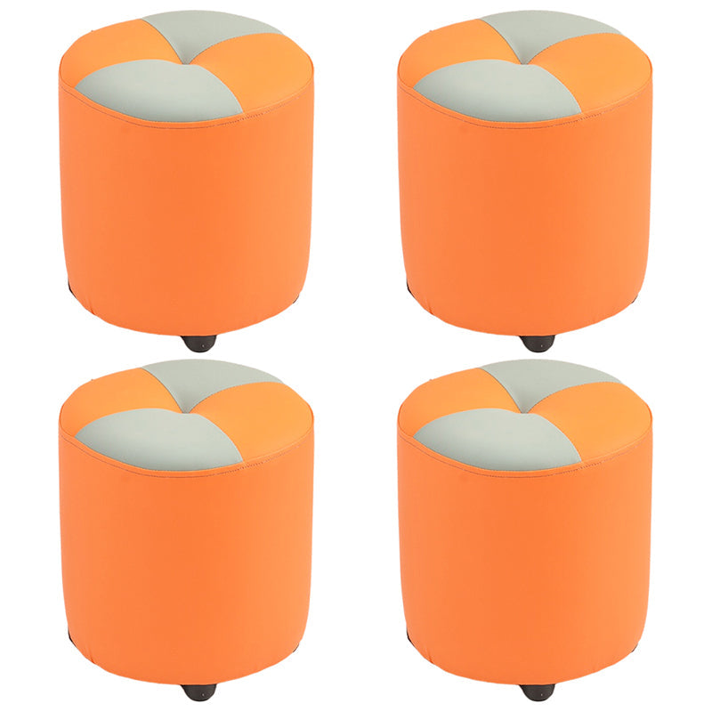 Modern Yellow Cube Water Resistant Color Piece Leather Indoor Cube