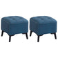 Contemporary Plain Chair Ottoman Plain Cotton Tufted Footstool Ottoman Dark Blue 2 Piece Set Yes Clearhalo 'furn' 'furn_ottomans_poufs' 'Furniture' 'Living Room Furniture' 'Ottomans & Poufs' 'ottomans_poufs' 5771220