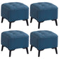 Contemporary Plain Chair Ottoman Plain Cotton Tufted Footstool Ottoman Dark Blue 4 Piece Set Yes Clearhalo 'furn' 'furn_ottomans_poufs' 'Furniture' 'Living Room Furniture' 'Ottomans & Poufs' 'ottomans_poufs' 5771221