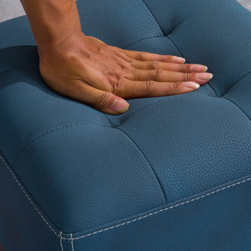 Contemporary Plain Chair Ottoman Plain Cotton Tufted Footstool Ottoman Clearhalo 'furn' 'furn_ottomans_poufs' 'Furniture' 'Living Room Furniture' 'Ottomans & Poufs' 'ottomans_poufs' 5771223