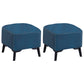 Contemporary Plain Chair Ottoman Plain Cotton Tufted Footstool Ottoman Dark Blue 2 Piece Set No Clearhalo 'furn' 'furn_ottomans_poufs' 'Furniture' 'Living Room Furniture' 'Ottomans & Poufs' 'ottomans_poufs' 5771226