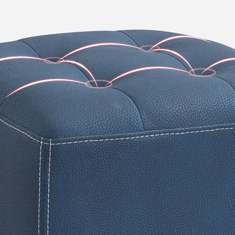 Contemporary Plain Chair Ottoman Plain Cotton Tufted Footstool Ottoman Clearhalo 'furn' 'furn_ottomans_poufs' 'Furniture' 'Living Room Furniture' 'Ottomans & Poufs' 'ottomans_poufs' 5771227