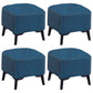 Contemporary Plain Chair Ottoman Plain Cotton Tufted Footstool Ottoman Dark Blue 4 Piece Set No Clearhalo 'furn' 'furn_ottomans_poufs' 'Furniture' 'Living Room Furniture' 'Ottomans & Poufs' 'ottomans_poufs' 5771228