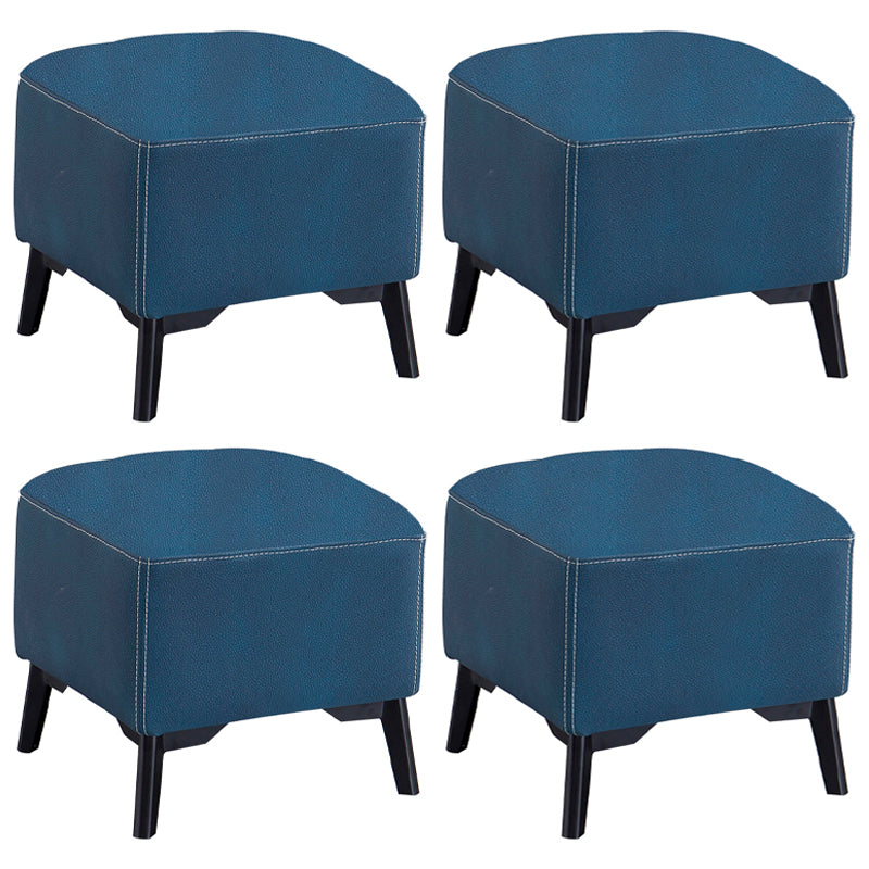 Contemporary Plain Chair Ottoman Plain Cotton Tufted Footstool Ottoman Dark Blue 4 Piece Set No Clearhalo 'furn' 'furn_ottomans_poufs' 'Furniture' 'Living Room Furniture' 'Ottomans & Poufs' 'ottomans_poufs' 5771228