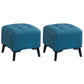 Contemporary Plain Chair Ottoman Plain Cotton Tufted Footstool Ottoman Blue 2 Piece Set Yes Clearhalo 'furn' 'furn_ottomans_poufs' 'Furniture' 'Living Room Furniture' 'Ottomans & Poufs' 'ottomans_poufs' 5771232