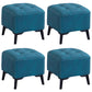 Contemporary Plain Chair Ottoman Plain Cotton Tufted Footstool Ottoman Blue 4 Piece Set Yes Clearhalo 'furn' 'furn_ottomans_poufs' 'Furniture' 'Living Room Furniture' 'Ottomans & Poufs' 'ottomans_poufs' 5771234
