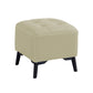 Contemporary Plain Chair Ottoman Plain Cotton Tufted Footstool Ottoman Off-White 1 Piece Yes Clearhalo 'furn' 'furn_ottomans_poufs' 'Furniture' 'Living Room Furniture' 'Ottomans & Poufs' 'ottomans_poufs' 5771236