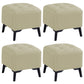 Contemporary Plain Chair Ottoman Plain Cotton Tufted Footstool Ottoman Off-White 4 Piece Set Yes Clearhalo 'furn' 'furn_ottomans_poufs' 'Furniture' 'Living Room Furniture' 'Ottomans & Poufs' 'ottomans_poufs' 5771238
