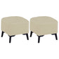 Contemporary Plain Chair Ottoman Plain Cotton Tufted Footstool Ottoman Off-White 2 Piece Set No Clearhalo 'furn' 'furn_ottomans_poufs' 'Furniture' 'Living Room Furniture' 'Ottomans & Poufs' 'ottomans_poufs' 5771240