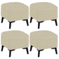 Contemporary Plain Chair Ottoman Plain Cotton Tufted Footstool Ottoman Off-White 4 Piece Set No Clearhalo 'furn' 'furn_ottomans_poufs' 'Furniture' 'Living Room Furniture' 'Ottomans & Poufs' 'ottomans_poufs' 5771241